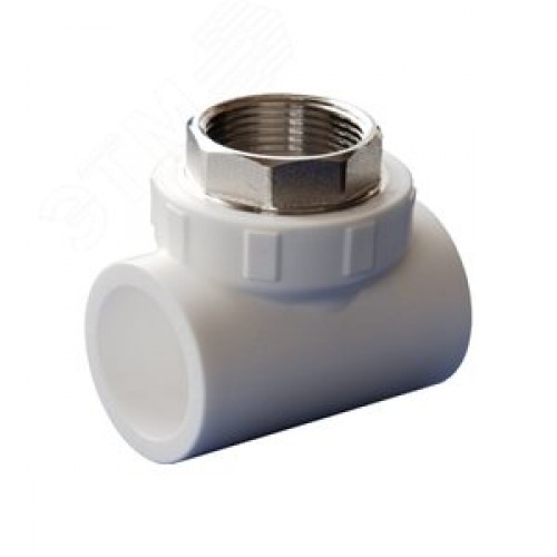 Тройник комбинированный 40x1 1/4' ВР полипропиленовый PPR белый