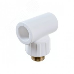 Тройник комбинированный 25x3/4' НР полипропиленовый PPR белый