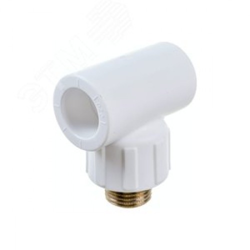 Тройник комбинированный 20x3/4' НР полипропиленовый PPR белый