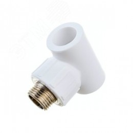 Тройник комбинированный 25x3/4' НР полипропиленовый PPR белый