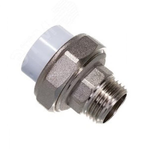 Муфта разъемная 25x3/4' НР полипропиленовая PPR американка, белая