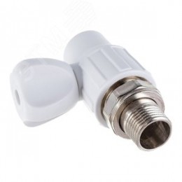 Кран для радиатора прямой 20х1/2' полипропиленовый PPR белый