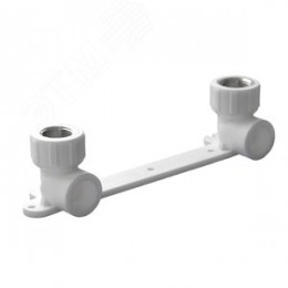 Планка монтажная 20x1/2' ВР для смесителя, с водорозетками, полипропиленовая PPR белая