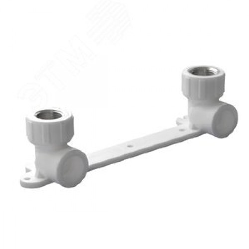 Планка монтажная 20x1/2' ВР для смесителя, с водорозетками, полипропиленовая PPR белая