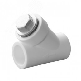 Фильтр сетчатый 20 ВВ косой, полипропиленовый PPR белый