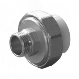 Муфта разъемная 20x3/4' НР полипропиленовая PPR американка, белая