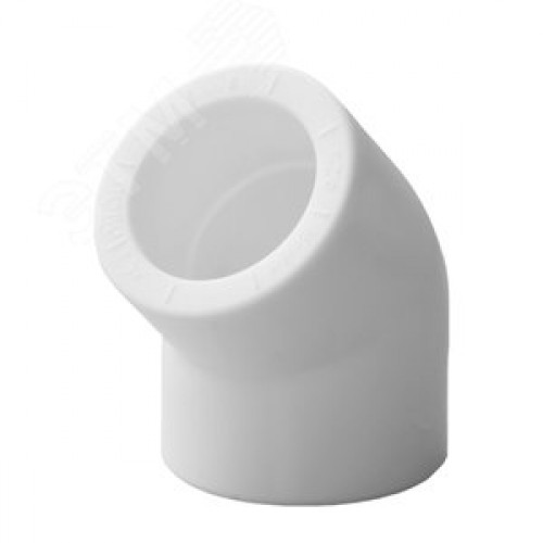 Угольник 32 мм 45 град., полипропиленовый PPR, белый