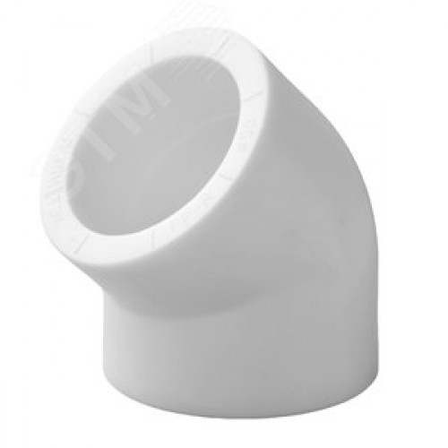 Угольник 40 мм 45 град., полипропиленовый PPR, белый