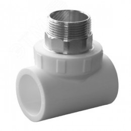 Тройник комбинированный 32x1' НР полипропиленовый PPR белый