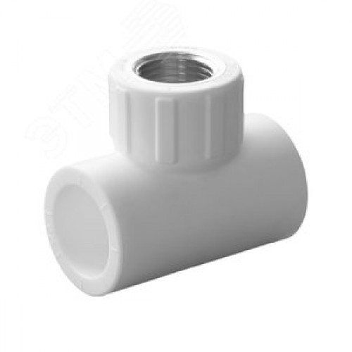 Тройник комбинированный 25x1/2' ВР полипропиленовый PPR белый