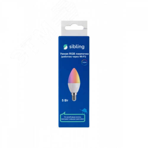 Умная RGB лампа, Е14, 5 Вт, свеча
