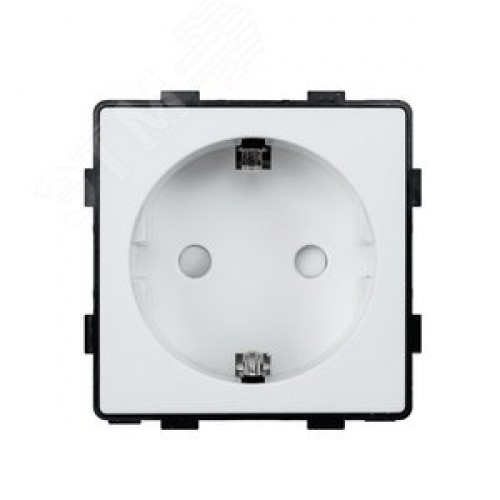 Розетка в рамку белая (47х47мм)