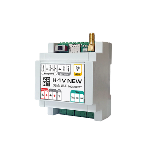 Термостат ZONT H-1V NEW отопительный GSM / Wi-Fi на стену и DIN-рейку