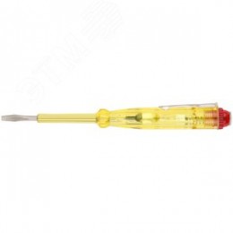 Отвертка индикаторная, желтая ручка 100 - 500 В, 140 мм