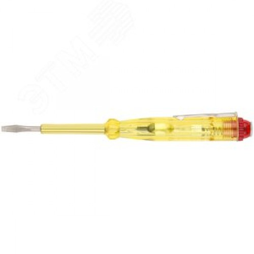 Отвертка индикаторная, желтая ручка 100 - 500 В, 140 мм