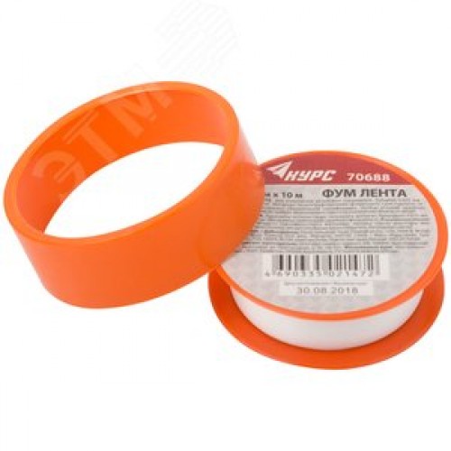 ФУМ Лента, плотность 0,20 гр./см3, 12 мм X 10 м X 0,075 мм