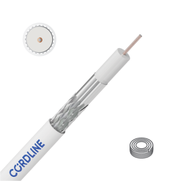 Кабель коаксиальный RG-6 Light ПВХ 100м, белый