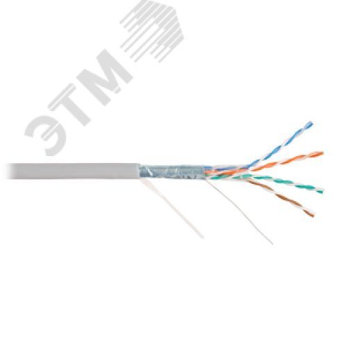 Кабель витая пара СORDLINE F/UTP 5e Сu 4х2х0.51 PVC IN PROF серый 305м