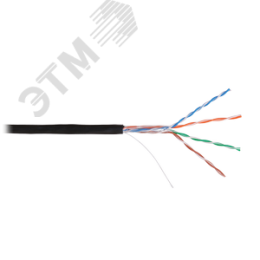 Кабель витая пара СORDLINE U/UTP 5e Сu 4х2х0.51 PE OUT PROF черный 305м