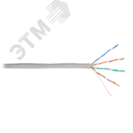 Кабель витая пара СORDLINE U/UTP 5e Сu 4х2х0.51 PVC IN PROF серый 305м