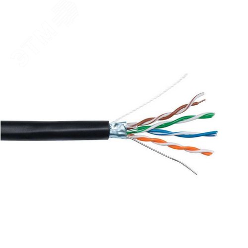 Кабель витая пара СORDLINE F/UTP 5e Сu 4х2х0.51 PE OUT PROF черный 305м
