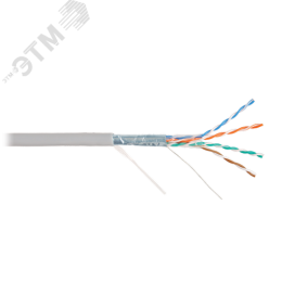 Кабель витая пара СORDLINE F/UTP 5e Сu 4х2х0.48 PVC IN MID серый 305м