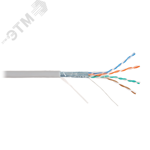 Кабель витая пара СORDLINE F/UTP 5e Сu 4х2х0.48 PVC IN MID серый 305м
