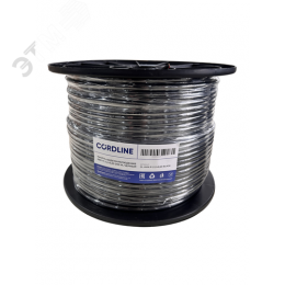 Кабель видеонаблюдения КВК-П-2 2х0.50 200м, черный