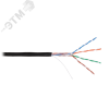 Кабель витая пара СORDLINE U/UTP 5e Сu 4х2х0.48 PE OUT MID черный 305м
