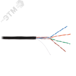 Кабель витая пара СORDLINE U/UTP 5e Сu 4х2х0.48 PE OUT MID черный 305м