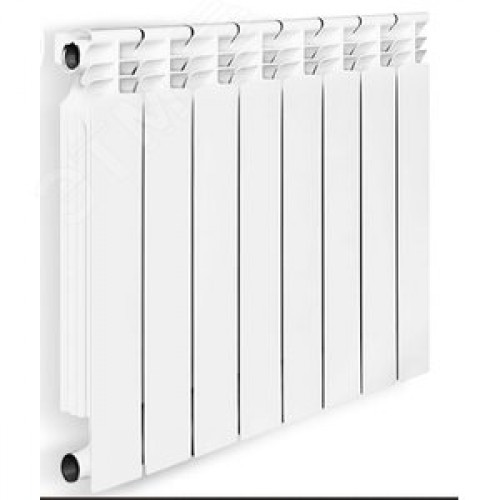 Радиатор биметаллический секционный  Standart 500/80/4 боковое подключение 516Вт