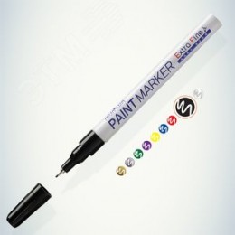 Маркер-краска Extra Fine Paint Marker черная, 1мм, нитро-основа