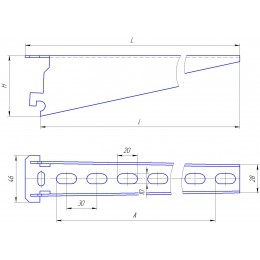 Полка кабельная К1163 УТ1,5 оцинкованный лист S2,0