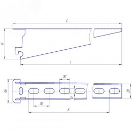 Полка кабельная К1163 УТ1,5 оцинкованный лист S2,0