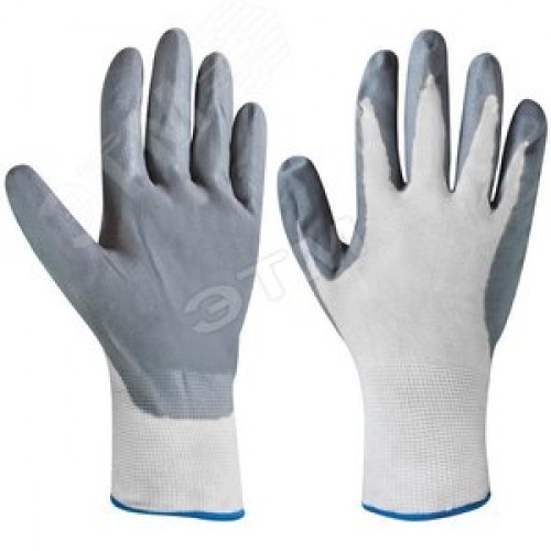 Перчатки нейлоновые с нитриловым покрытием 10''