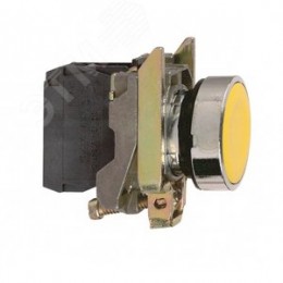 Кнопка желтая без фиксации 22 мм 1но