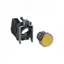 Кнопка желтая без фиксации 22 мм 1но