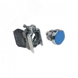 Кнопка синяя без фиксации 22мм 1но