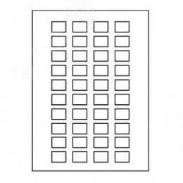 Лист с самоклеящимися символами без текста (40 круглых символов)