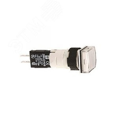 Лампа сигнальная 16ММ 12-24В белая квадратная