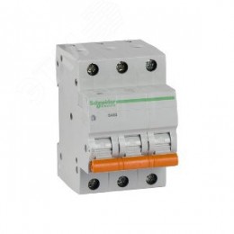 Выключатель автоматический трехполюсный 6А С ВА63 4.5кА