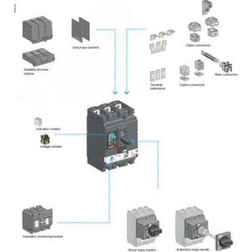 Выключатель автоматический 100B 25kA 3P 16A EasyPact CVS