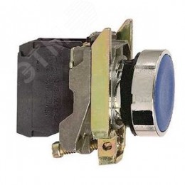 Кнопка синяя без фиксации 22мм 1но