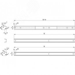 DIN-РЕЙКА СИММЕТРИЧНАЯ 1000ММ
