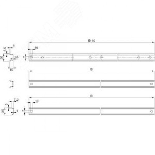 DIN-РЕЙКА СИММЕТРИЧНАЯ 1000ММ