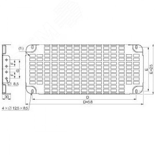 Плата монтажная перфорированная 225х600мм