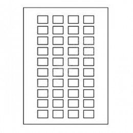 Лист с самоклеящимися символами без текста (40 круглых символов)