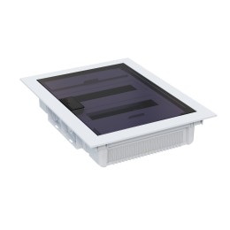 Щит ЩРВ-п-24 белый с черной полупрозрачной дверью IP40 OptiBox PRO