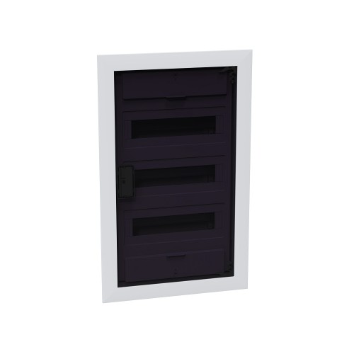 Щит ЩРВ-п-36 белый с черной полупрозрачной дверью IP40 OptiBox PRO
