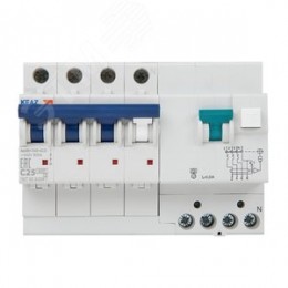 Выключатель автоматический дифференциального тока АВДТ с защитой от сверхтоков 4П 25А 30мА AC OptiDin VD63-42C25-A-УХЛ4